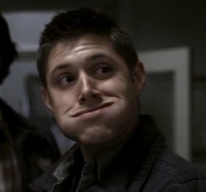 Create meme: jensen ackles, Dean Winchester, Dean eats