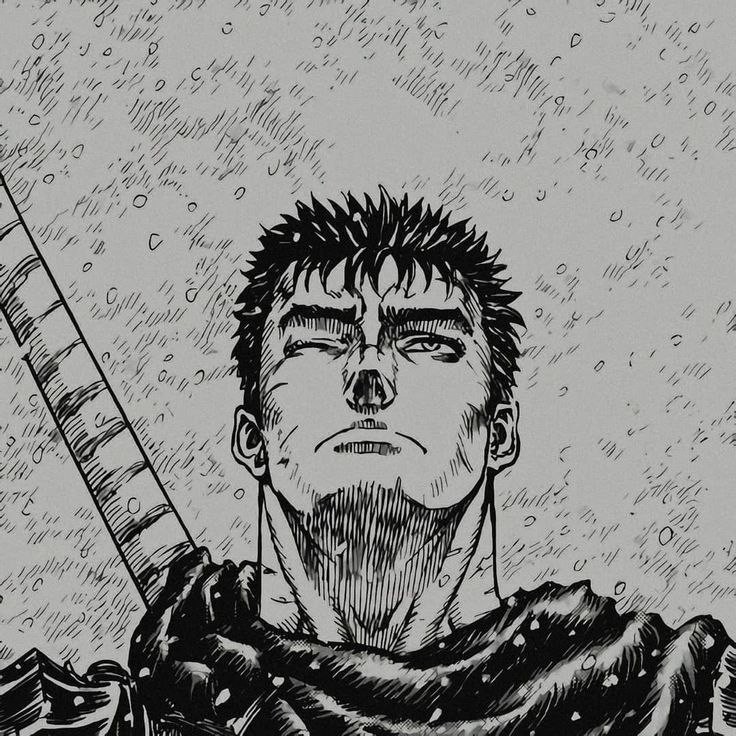 Create meme: berserk GATS smile, anime berserk gats smile, berserk sketches