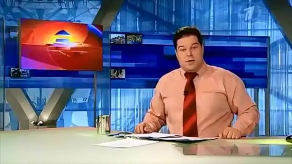 Create meme: Channel 1 presenter Sergey Babaev, the first channel 2011, Channel One 2006