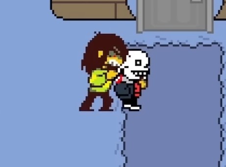 Create meme: the undertail game, frisk undertail pixel, undertail pixel