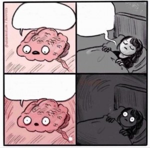Create meme: meme brain, comics about the brain and sleep, comics memes