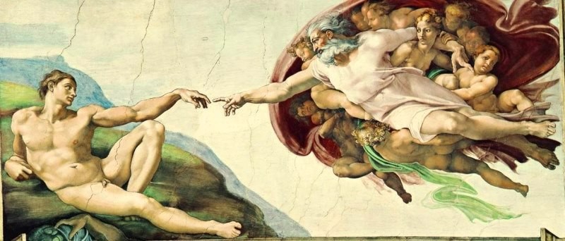 Создать мем: сотворение адама картина микеланджело, микеланджело сикстинская капелла сотворение адама, микеланджело сотворение адама 1508 1512