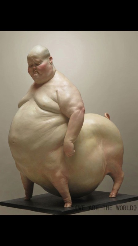 Create meme: fat pig, Chinese sculptor Liu Xue, People are pigs