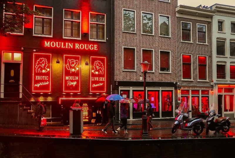 Create meme: Red light street in Amsterdam, Moulin Rouge amsterdam, Amsterdam red light district