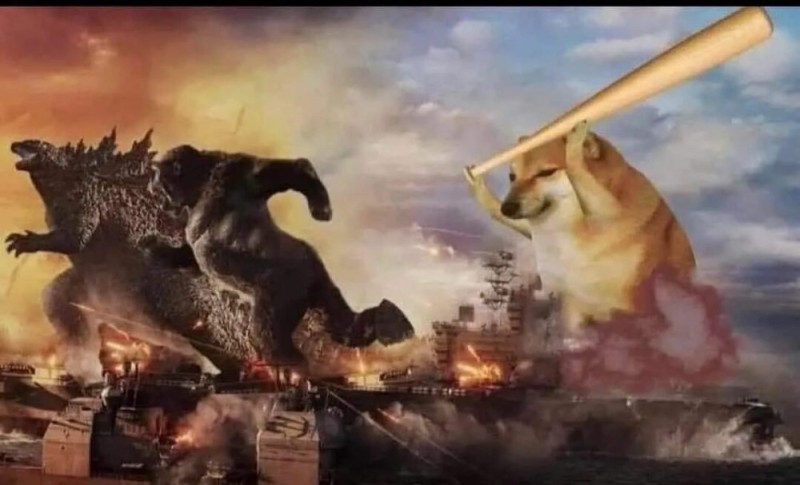 Create meme: Godzilla vs king Kong, godzilla vs. kong 2021, King Kong and Godzilla