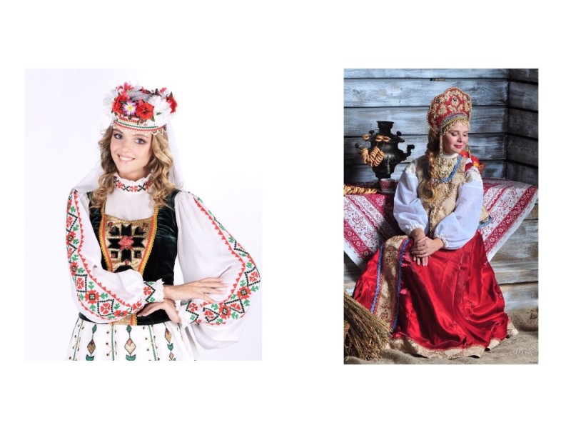 Create meme: Belarus people national costume, belarusian national costume, Belarusian folk costume for women