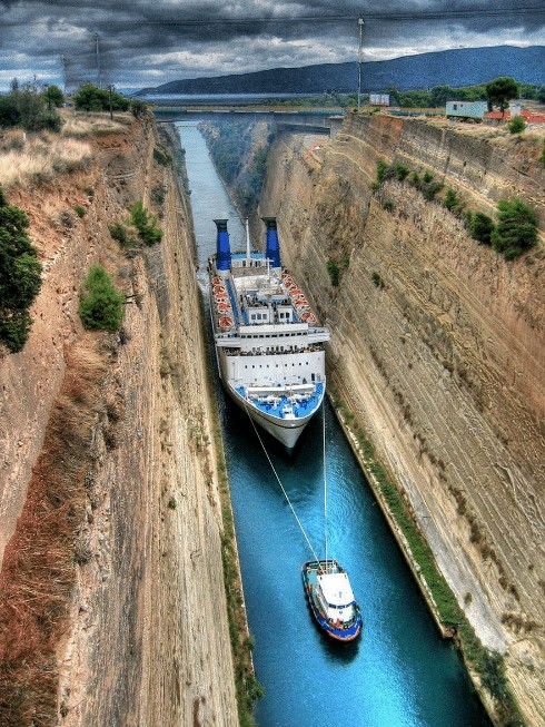 Create meme: The Strait of Corinth Greece, canal of corinth, corinth canal in greece