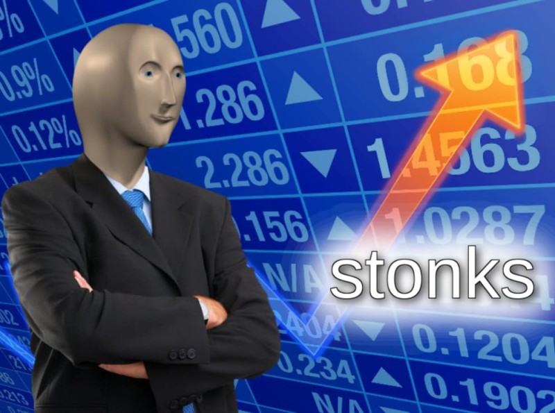 Создать мем: мем стонкс, стонкс вниз, stonks