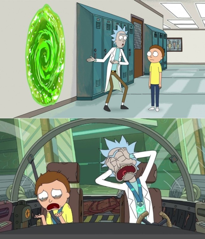 Создать мем: морти приключение на 20 минут, рик и морти rick and morty, рик и морти