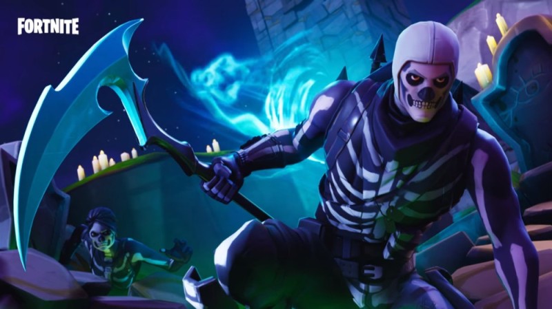 Создать мем: 5 сезон фортнайт, skull trooper фортнайт, король скелет скин фортнайт