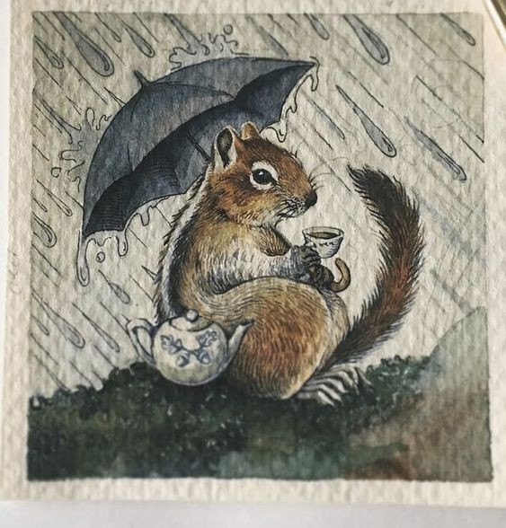 Create meme: Beatrice Potter squirrel, squirrel drawings, squirrel illustration