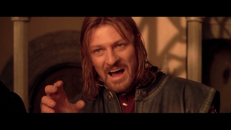 Create meme: Sean bean Boromir, Boromir , Sean bean boromir can't