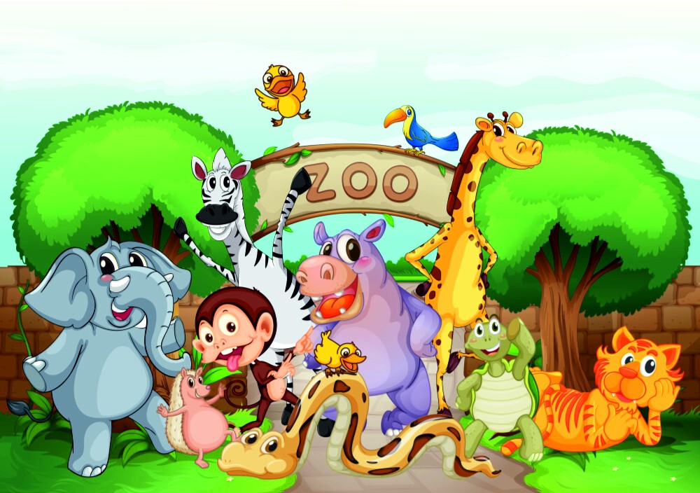 Create meme: the zoo for kids, zoo , cartoon zoo