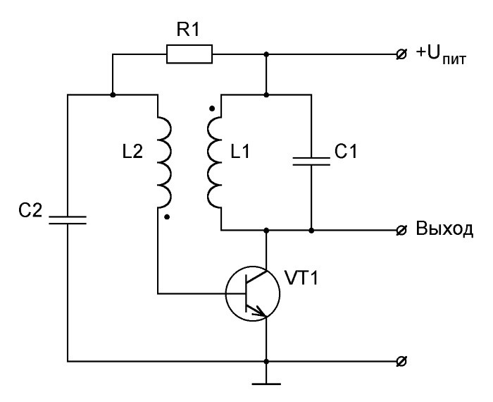 Схема транзисторного генератора