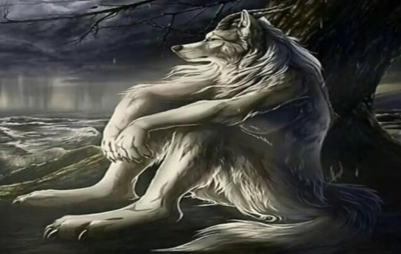 Create meme: the spirit of the wolf, werewolf art, werewolf fantasy