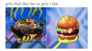 Create meme: spongebob, burger, spongebob