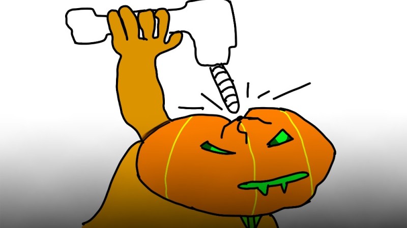 Create meme: Halloween , drills the head of a meme, memes