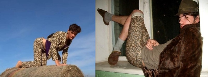 Create meme: leopard print leggings on a man, leopard leggings for men, leopard print leggings