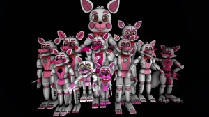 Create meme: funtime freddy, mangle, foxy model