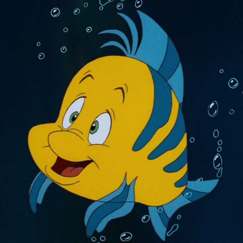 Create meme: flounder fish breed, ariel flounder fish, the little mermaid cartoon flounder