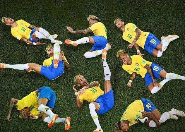 Create meme: Neymar simulation, Neymar is faking, neymar football player 