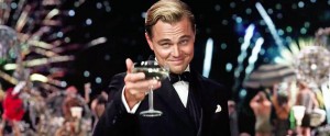 Create meme: DiCaprio with a glass photo, DiCaprio champagne, Leonardo DiCaprio the great Gatsby