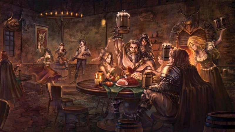 Create meme: tavern, Fantasy tavern, tavern art