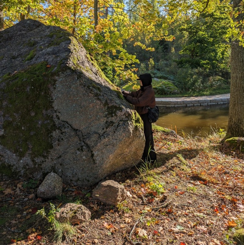 Create meme: boulder, stone , autumn 