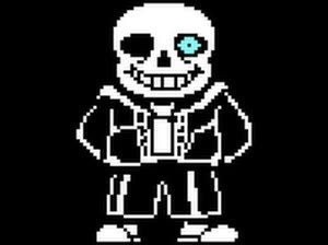 Create meme: sans the angry pixel, sans from undertail