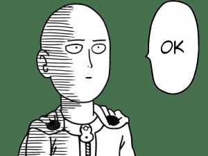 Create meme: stickers one punch, one punch man mosquito girl, saitama ok