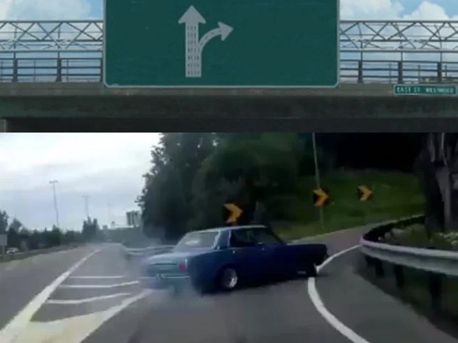 Create meme: drift at the junction, meme machine is at a fork in the road with green pointer, the machine turns meme
