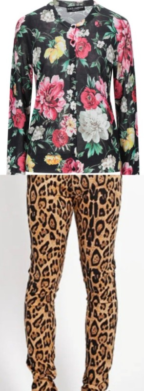 Create meme: dolce gabbana cardigan, dolce gabbana trousers for women, silk trousers with leopard print