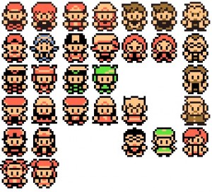 Создать мем: простые пиксель персонажи для игр, пиксельный персонаж 16 на 16, персонажи по пикселям