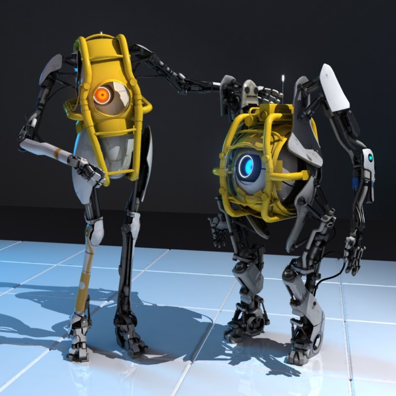 Create meme: Glados concept art portal 2, portal 2 , portal 2 Whitley's robot