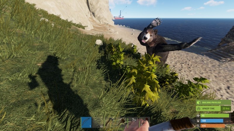 Create meme: The bear is growing, screenshot , rust 