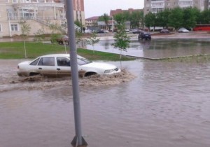 Create meme: continuous rain, rain on the river in Kazakhstan, the inundation area of Brest