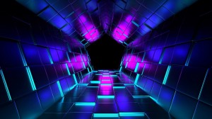 Создать мем: Туннель 3D, фиолетовые неоновые обои, Заставка на рабочий стол