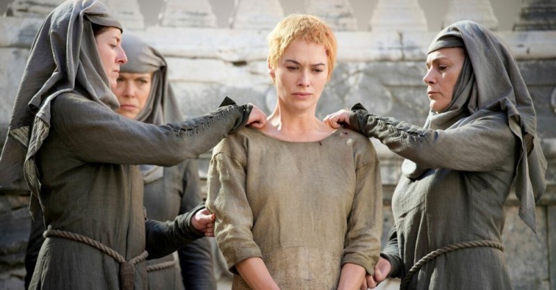 Create meme: Lena Headey Cersei Lannister, Septa Yunella Game of Thrones, Lena Headey Cersei Lannister is a Disgrace