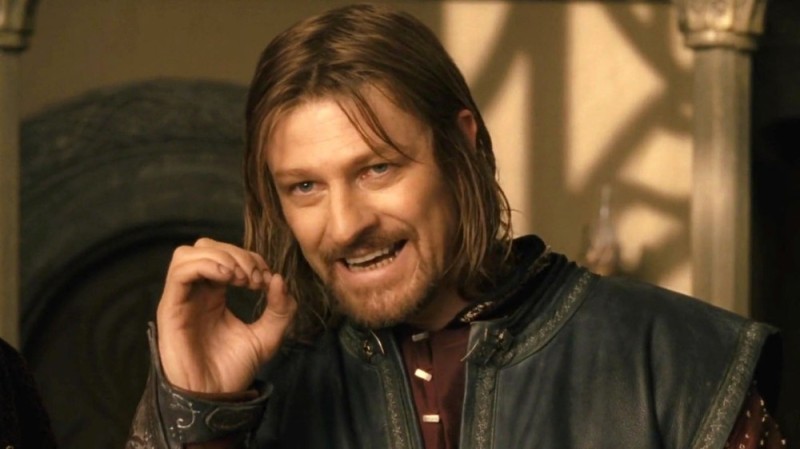 Создать мем: one does not simply walk into mordor, боромир, шон бин боромир мем