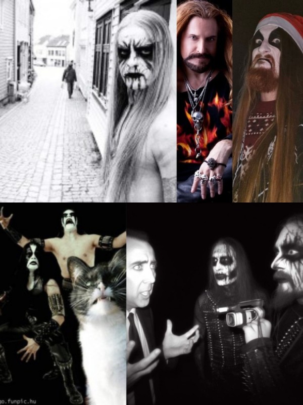 Create meme: satyricon corpspaint, black metal band, real Norwegian black metal