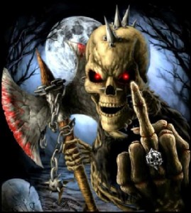 Create meme: skull of death, skeleton, scary skeleton