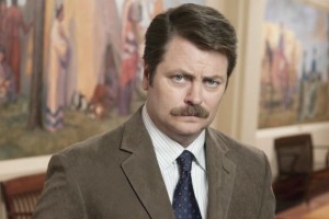 Создать мем: parks and recreation, рон свонсон усы, nick offerman