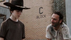 Create meme: Carl, the walking dead Rick, the walking dead Carl