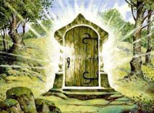 Create meme: fairyland, painted door, the door