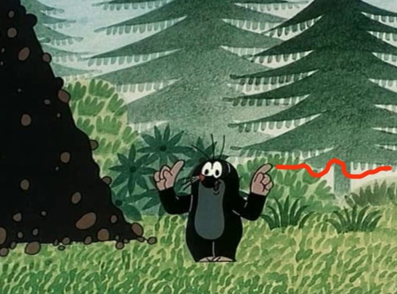 Create meme: an old cartoon about a mole, czech cartoon about a mole, the mole from the cartoon