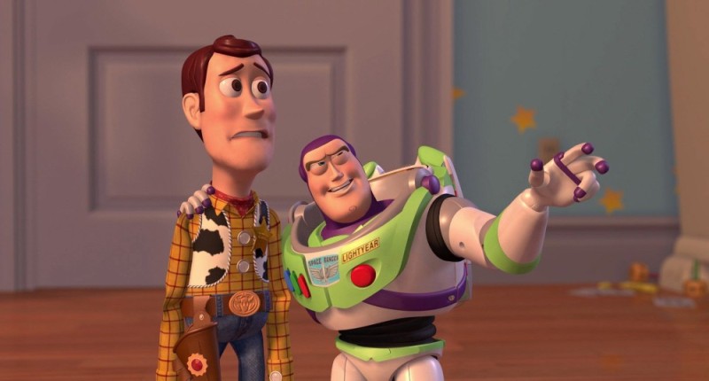 Create meme: buzz Lightyear and woody, baz Lightyear and woody, buzz Lightyear