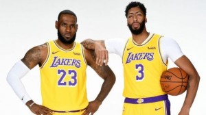 Create meme: LeBron James and Anthony Davis, LeBron James lakers pictures, Davis Lakers