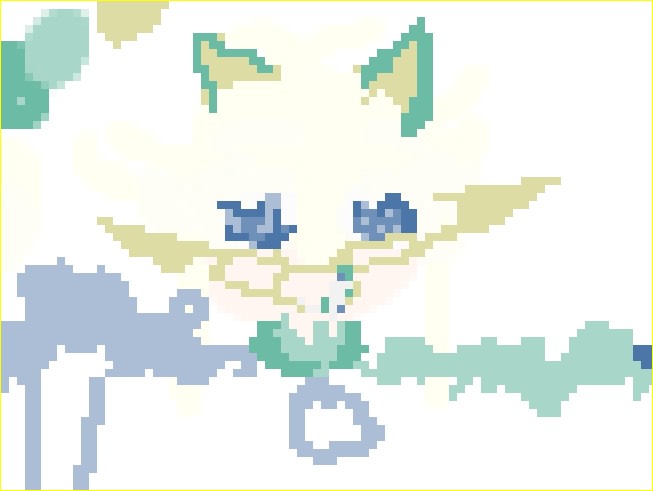 Create meme: embroidery cat, anime cat, anime pixel art