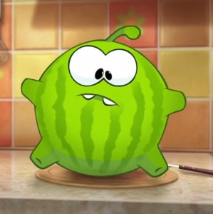 Create meme: cut the rope, om nom, adventures of om nom