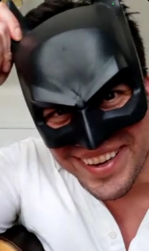 Create meme: batman rubber mask, batman mask on the face, batman latex mask